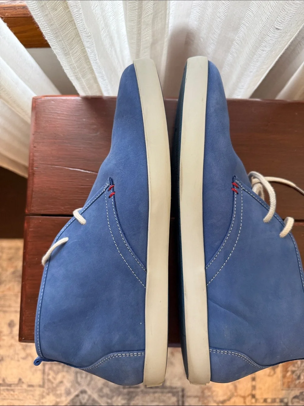 Boden Men's Blue leather Casual Lace-Up Shoes
